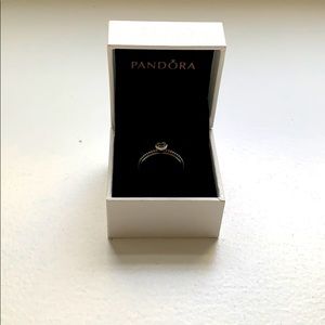 Pandora Ring with Crystal Heart